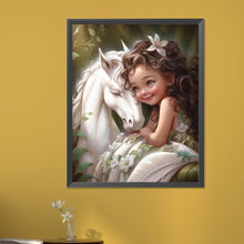 Load image into Gallery viewer, Diamond Painting - Full Square - little girl and horse (40*50CM)
