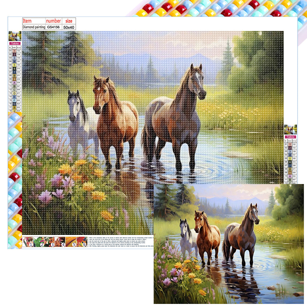 Diamond Painting - Full Square - horse (40*50CM)