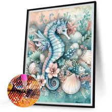 Load image into Gallery viewer, Diamond Painting - Full Round - flowers seahorse (30*40CM)
