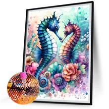 Load image into Gallery viewer, Diamond Painting - Full Round - flowers seahorse (30*40CM)

