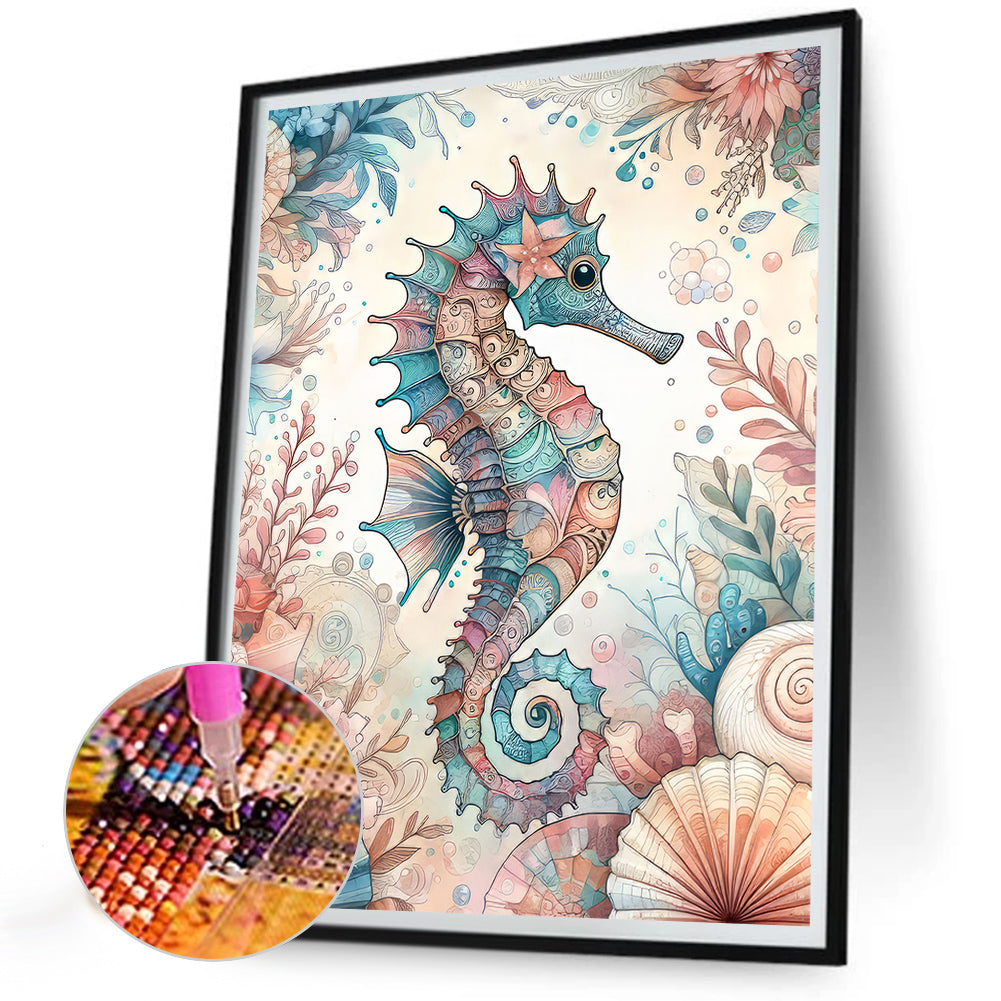 Diamond Painting - Full Round - flowers seahorse (30*40CM)