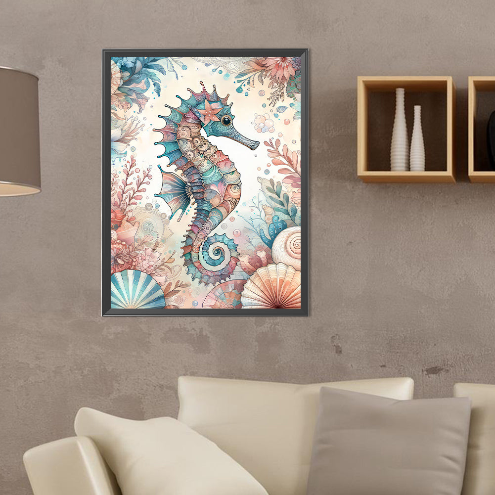 Diamond Painting - Full Round - flowers seahorse (30*40CM)