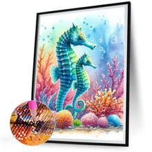 Load image into Gallery viewer, Diamond Painting - Full Round - flowers seahorse (30*40CM)
