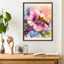 Load image into Gallery viewer, Diamond Painting - Full Round - flower bee (30*40CM)
