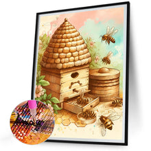Load image into Gallery viewer, Diamond Painting - Full Round - flower bee (30*40CM)
