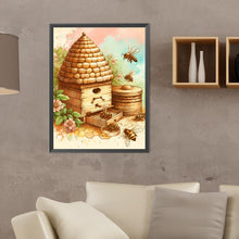 Load image into Gallery viewer, Diamond Painting - Full Round - flower bee (30*40CM)
