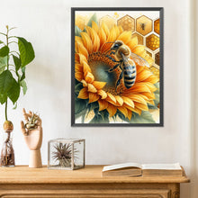 Load image into Gallery viewer, Diamond Painting - Full Round - flower bee (30*40CM)
