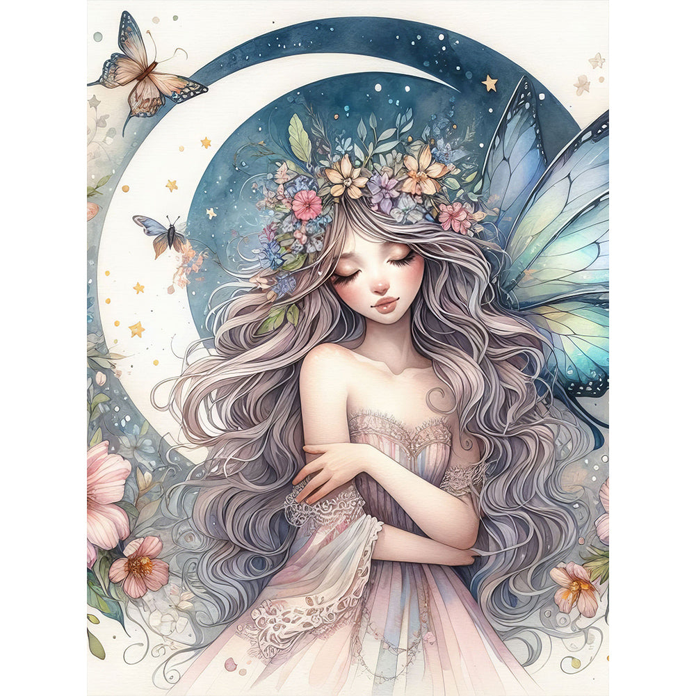 Diamond Painting - Full Round - moon fairy (30*40CM)