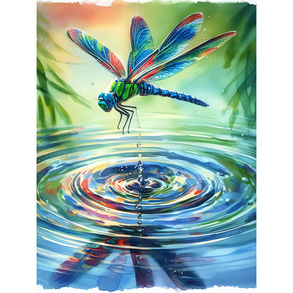 Diamond Painting - Full Round - romantic dragonfly (30*40CM)