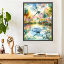 Load image into Gallery viewer, Diamond Painting - Full Round - romantic dragonfly (30*40CM)
