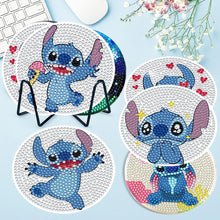 Load image into Gallery viewer, 8 Pcs Stitch Diamond Art Coasters With Holder Diamond Art Painting Coasters Kits
