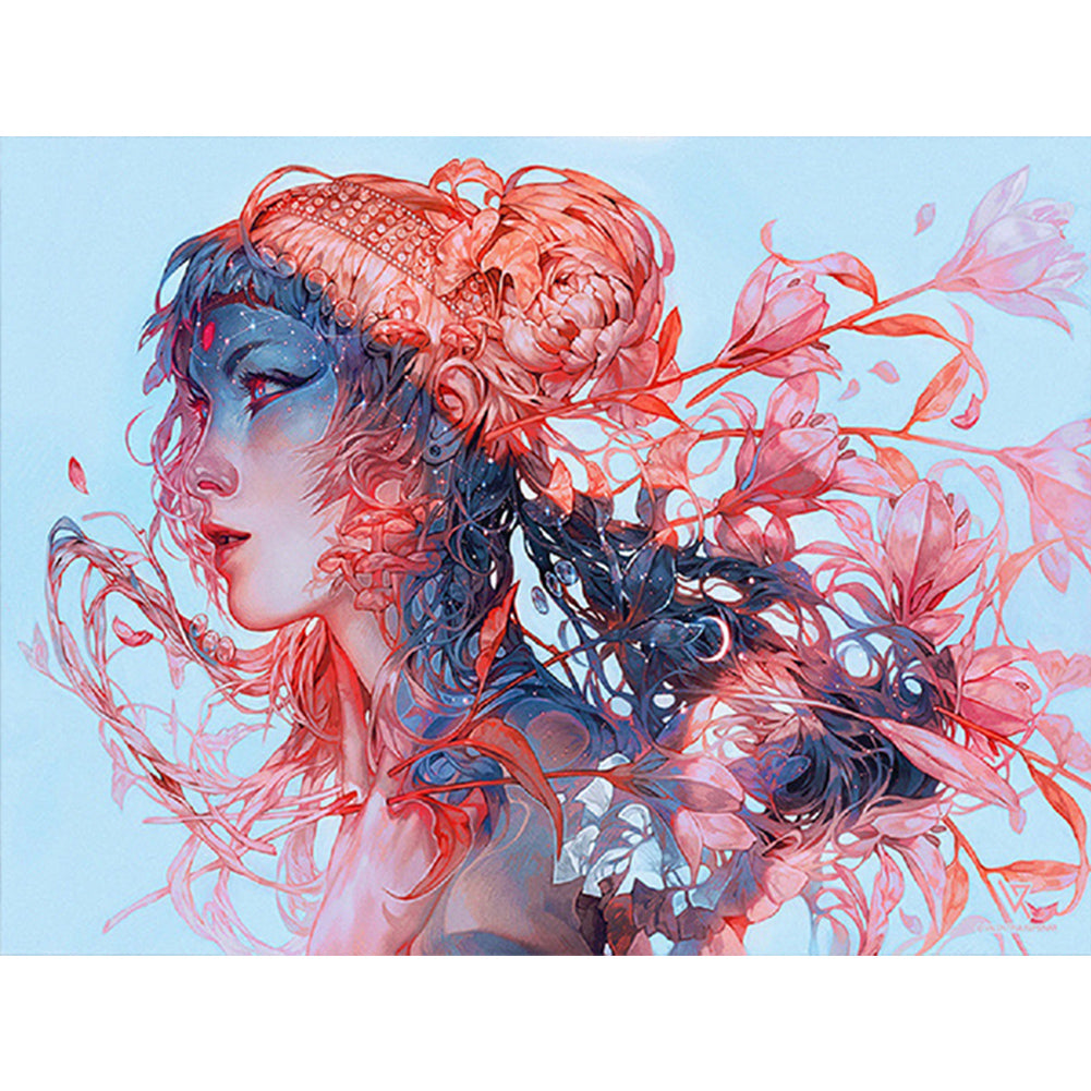Diamond Painting - Full Round - beautiful girl (40*30CM)