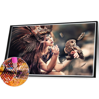 Diamond Painting - Full Round - indian girl (40*30CM)