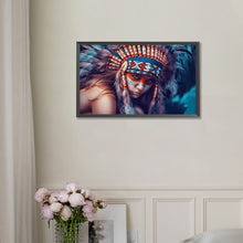 Load image into Gallery viewer, Diamond Painting - Full Round - indian girl (50*30CM)
