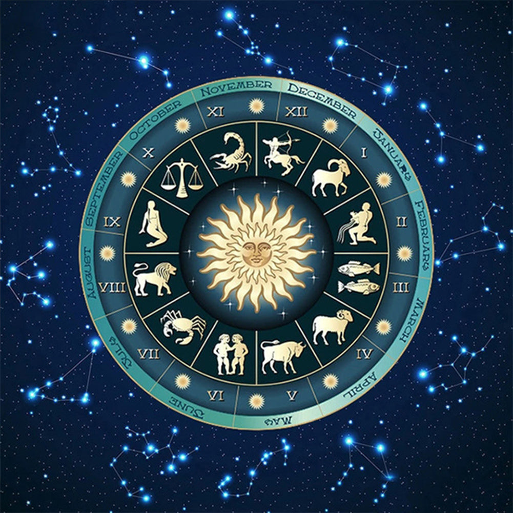 Diamond Painting - Full Round - twelve constellations horoscope (50*50CM)
