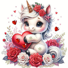 Load image into Gallery viewer, Diamond Painting - Partial Special Shaped - love unicorn (30*30CM)
