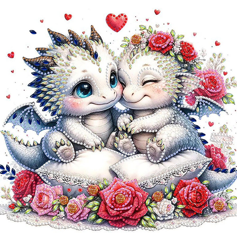 Diamond Painting - Partial Special Shaped - love unicorn (30*30CM)