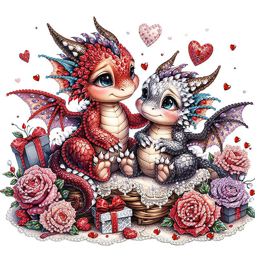 Diamond Painting - Partial Special Shaped - love unicorn (30*30CM)