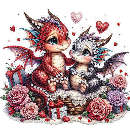 Diamond Painting - Partial Special Shaped - love unicorn (30*30CM)