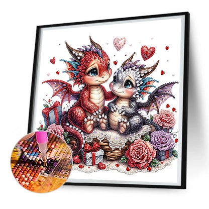 Diamond Painting - Partial Special Shaped - love unicorn (30*30CM)