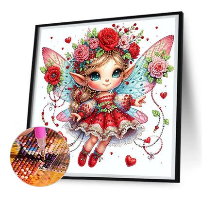 Diamond Painting - Partial Special Shaped - rose elf (30*30CM)