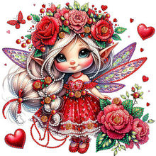 Load image into Gallery viewer, Diamond Painting - Partial Special Shaped - rose elf (30*30CM)
