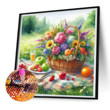Load image into Gallery viewer, Diamond Painting - Full Round - Spring outdoor flowers and fruits (30*30CM)
