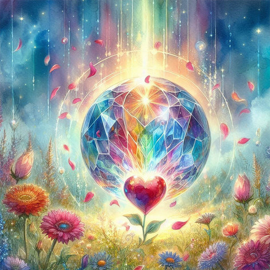 Diamond Painting - Full Round - Flowers and love (30*30CM)