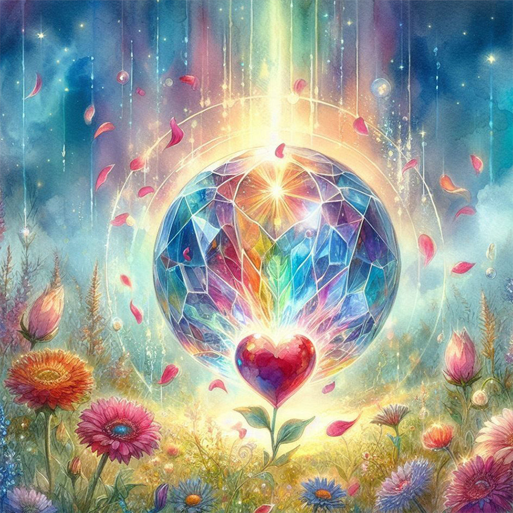 Diamond Painting - Full Round - Flowers and love (30*30CM)