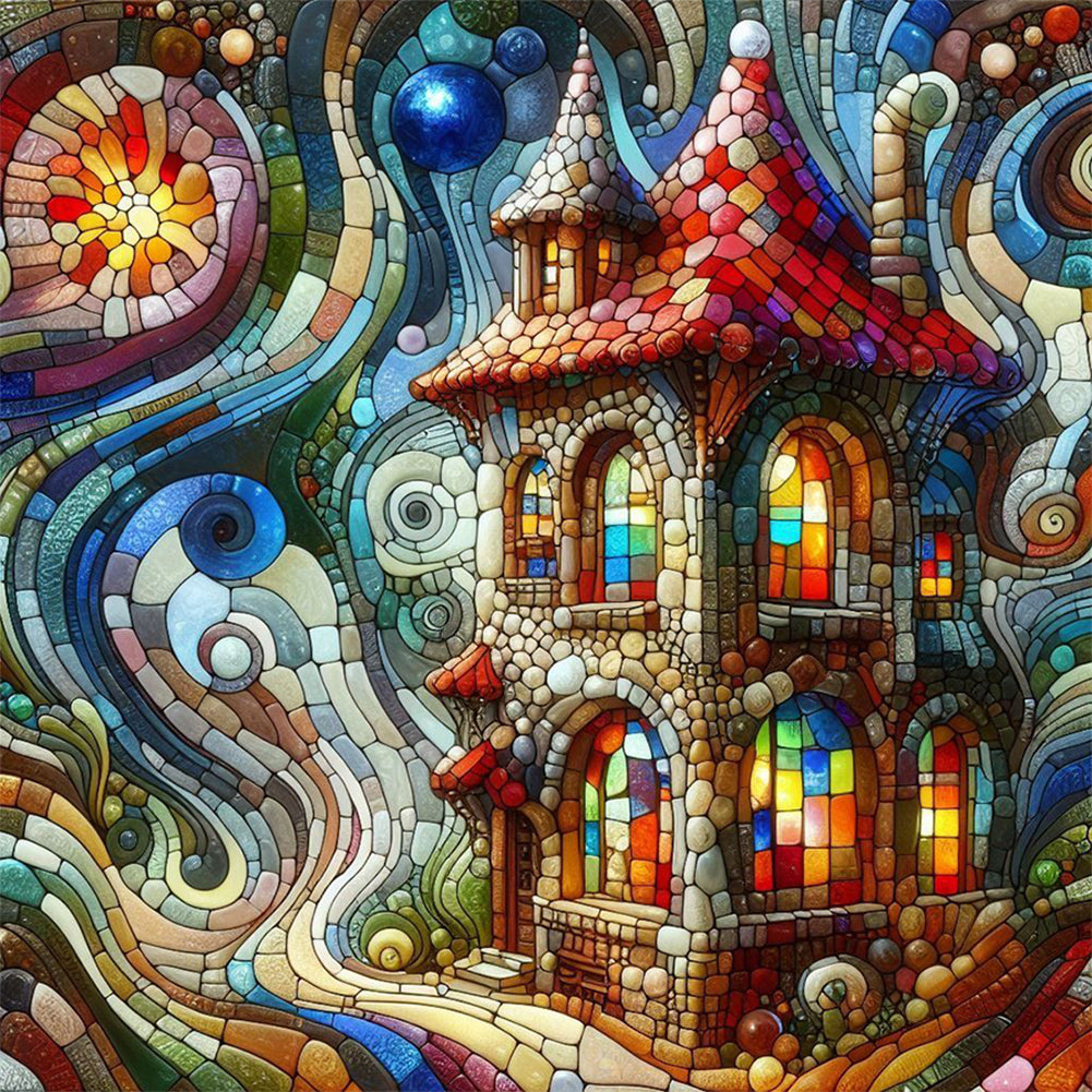 Diamond Painting - Full Round - pebble house (30*30CM)