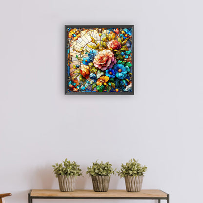 Diamond Painting - Full Round - glass art bouquet (30*30CM)