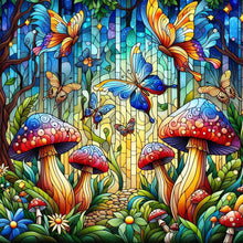 Load image into Gallery viewer, Diamond Painting - Full Round - glass art mushroom (30*30CM)

