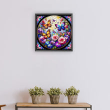 Load image into Gallery viewer, Diamond Painting - Full Round - glass art butterflies and flowers (30*30CM)
