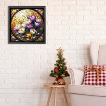 Load image into Gallery viewer, Diamond Painting - Full Round - glass art magnolia (30*30CM)
