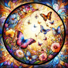 Load image into Gallery viewer, Diamond Painting - Full Round - Glass Art Butterfly Bush (30*30CM)
