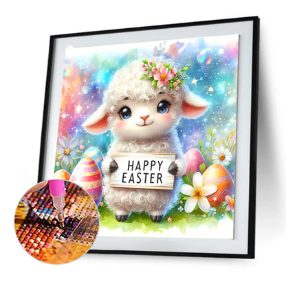 Diamond Painting - Full Round - easter lamb (30*30CM)