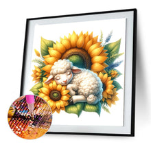 Load image into Gallery viewer, Diamond Painting - Full Round - Sheep and sunflowers (30*30CM)
