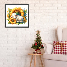 Load image into Gallery viewer, Diamond Painting - Full Round - Sheep and sunflowers (30*30CM)
