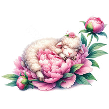 Load image into Gallery viewer, Diamond Painting - Full Round - Sheep and peonies (30*30CM)
