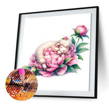 Load image into Gallery viewer, Diamond Painting - Full Round - Sheep and peonies (30*30CM)
