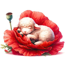 Load image into Gallery viewer, Diamond Painting - Full Round - Sheep and poppies (30*30CM)
