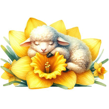 Load image into Gallery viewer, Diamond Painting - Full Round - Sheep and daffodils (30*30CM)
