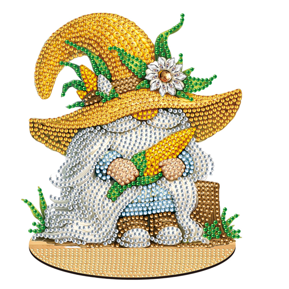Single-Side Special Shape Desktop Diamond Art Kits for Home Decor (Farm Gnome)