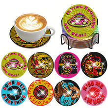 Load image into Gallery viewer, 8Pcs Diamond Art Painting Coasters Craft Kit with Holder for Gift (Abstract Art)
