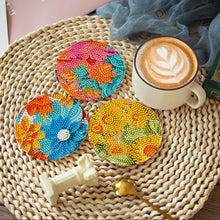Load image into Gallery viewer, 8Pcs Diamond Art Painting Coasters Craft Kit with Holder (St. Patrick Day Gnome)
