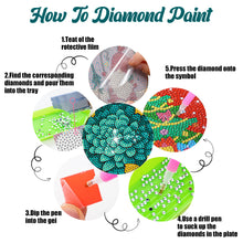 Load image into Gallery viewer, 8Pcs Diamond Art Painting Coasters Craft Kit with Holder (St. Patrick Day Gnome)
