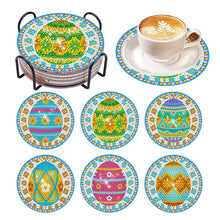 Load image into Gallery viewer, 8Pcs Diamond Art Painting Coasters Craft Kit with Holder for Gift(Vintage Plaid)
