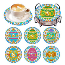 Load image into Gallery viewer, 8Pcs Diamond Art Painting Coasters Craft Kit with Holder for Gift(Vintage Plaid)
