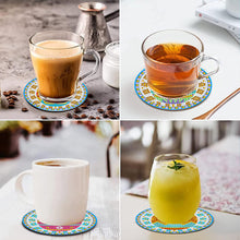 Load image into Gallery viewer, 8Pcs Diamond Art Painting Coasters Craft Kit with Holder for Gift(Vintage Plaid)
