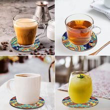 Load image into Gallery viewer, 8 Pcs Diamond Art Coaster Diamond Painting Coaster with Holder (Gorgeous Flower)

